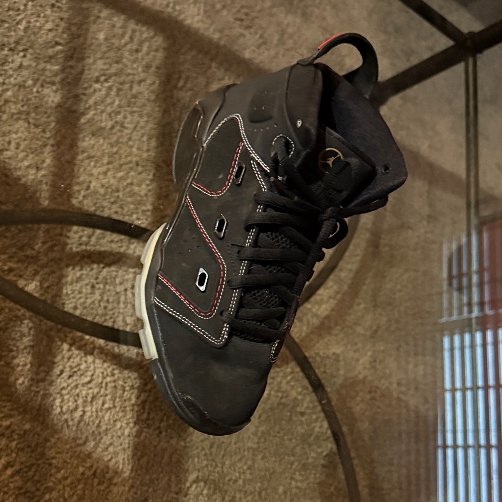 Jordan Black and Red Athletic Shoes